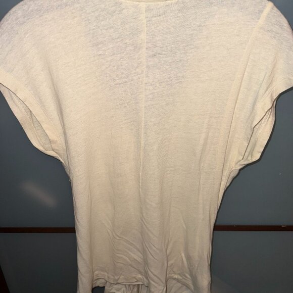 BCBG Maxazria Cream Top- Womens Size Medium - Picture 2 of 4